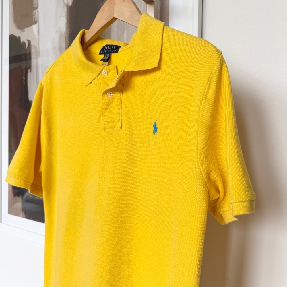 Polo Ralph Lauren Boy’s Classic Fit Yellow Polo Shirt XL Short Sleeve Casual - Picture 3 of 13